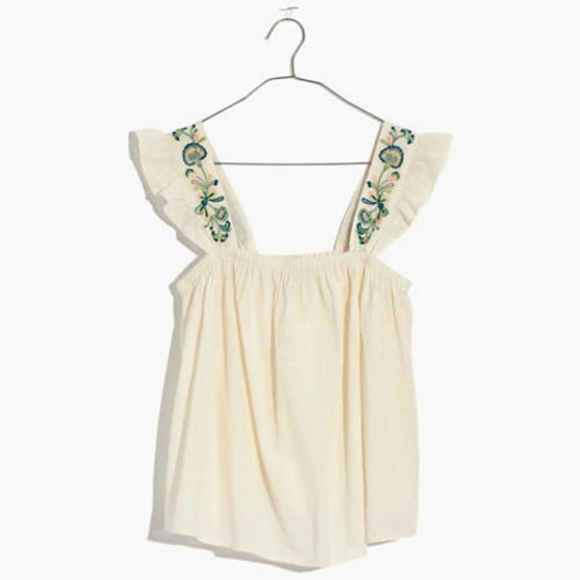Madewell Embroidered Strap Top ASO Meghan Markle - Picture 5 of 6